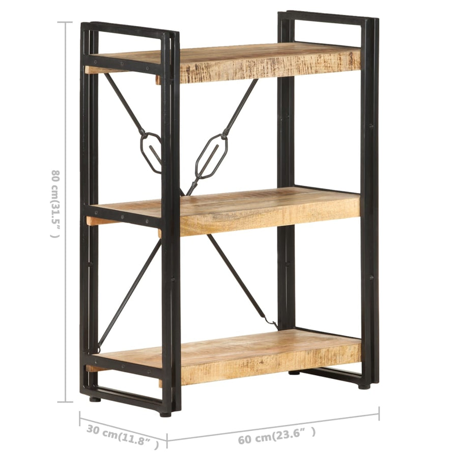 Boekenkast Met 3 Schappen Bruin 60 x 30 x 80 cm massief mangohout