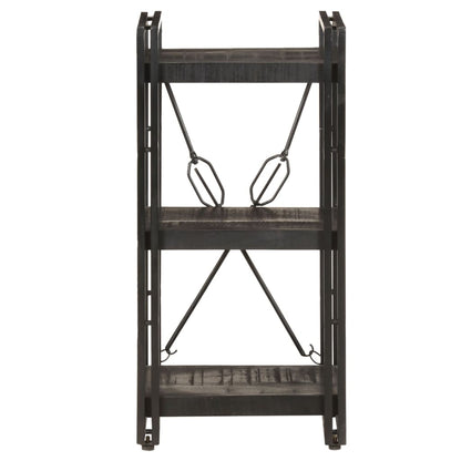 Boekenkast Met 3 Schappen 40X30X Massief Mangohout Zwart 40 cm