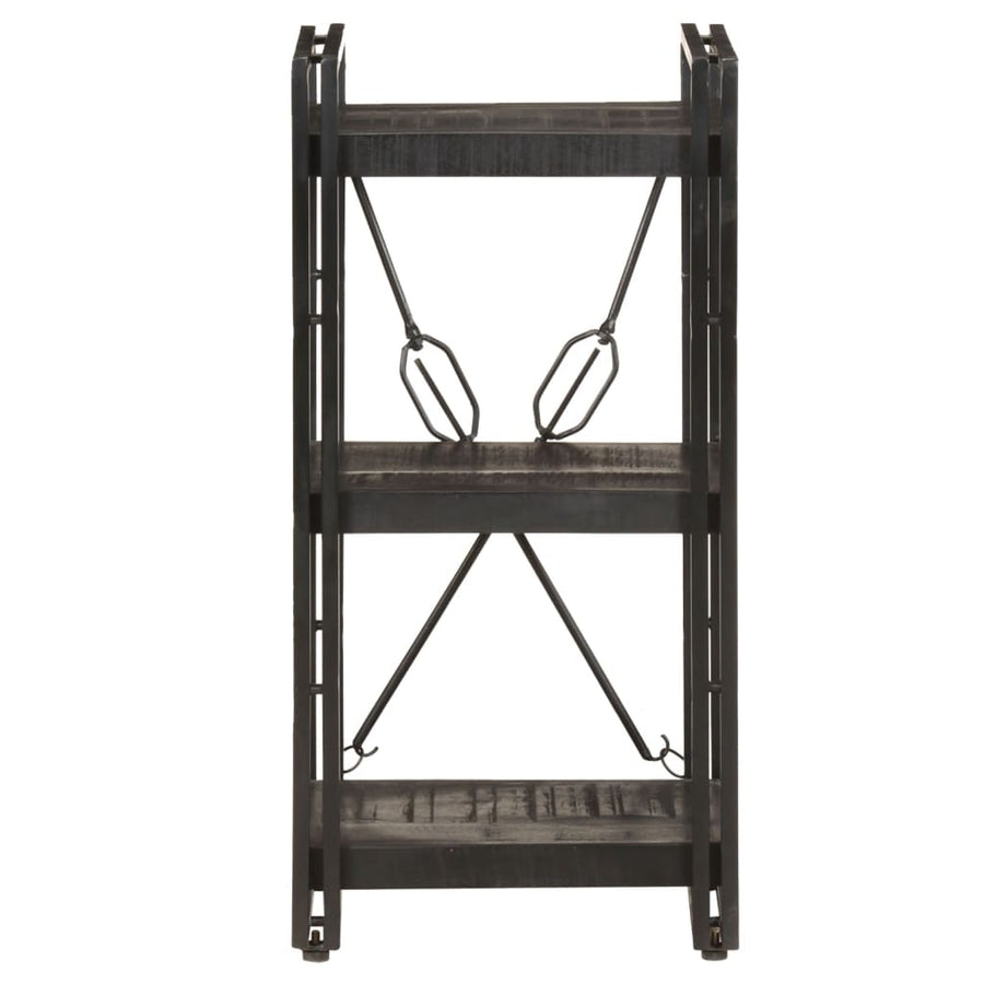 Boekenkast Met 3 Schappen 40X30X Massief Mangohout Zwart 40 cm