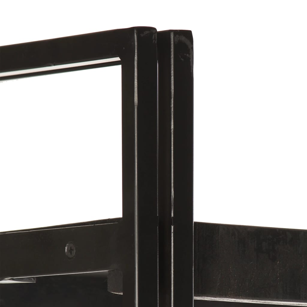 Boekenkast Met 3 Schappen 40X30X Massief Mangohout Zwart 40 cm