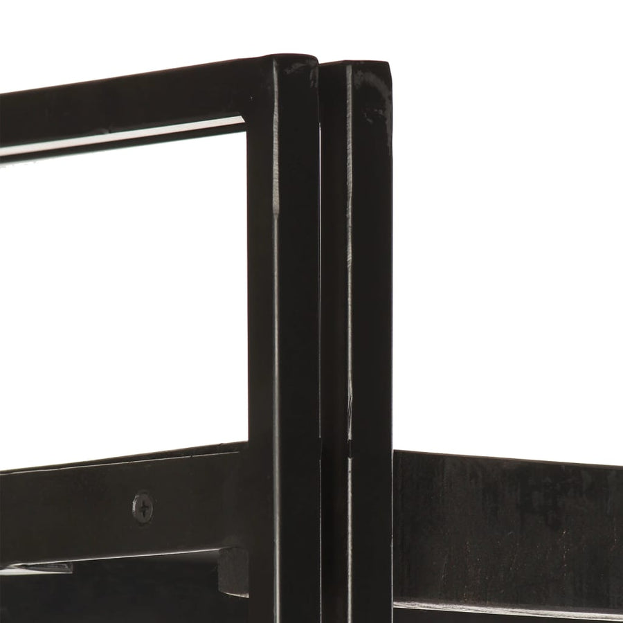 Boekenkast Met 3 Schappen 40X30X Massief Mangohout Zwart 40 cm