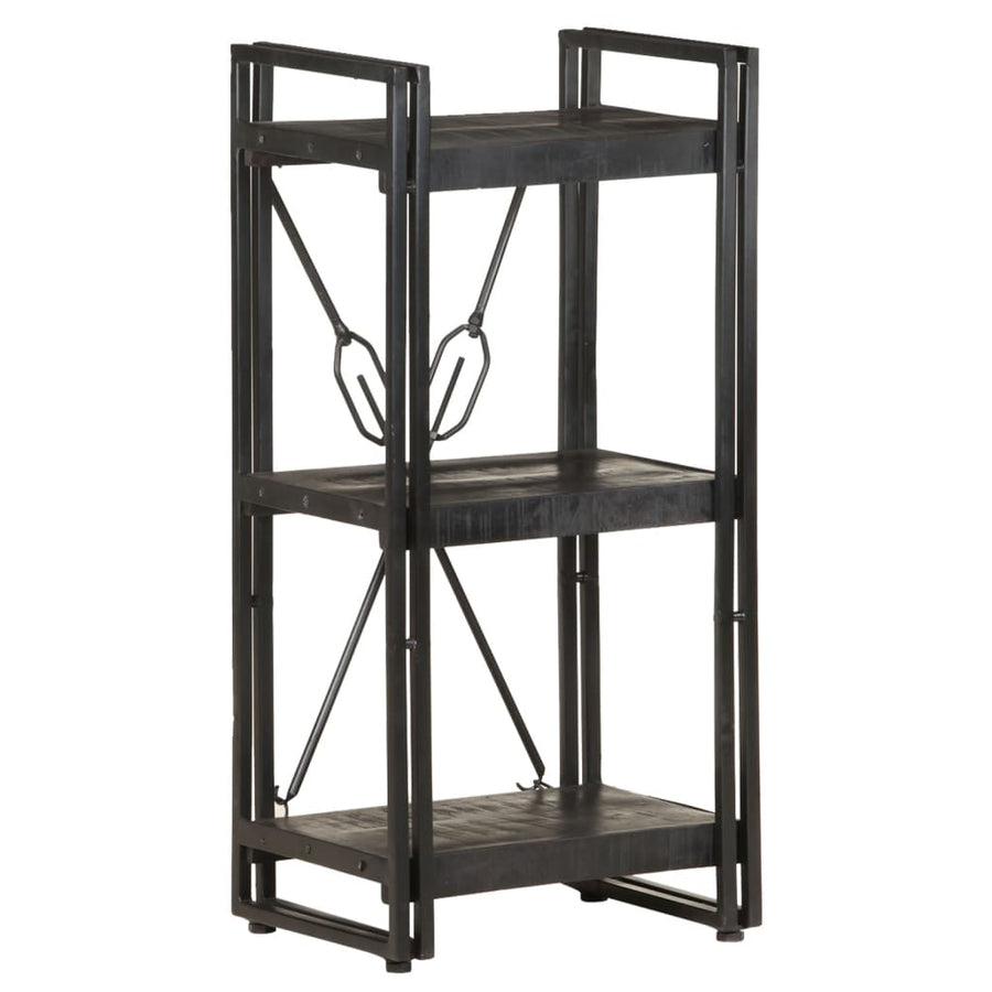 Boekenkast Met 3 Schappen 40X30X Massief Mangohout Zwart 40 cm