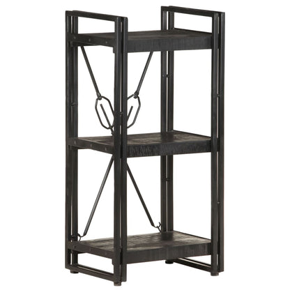 Boekenkast Met 3 Schappen 40X30X Massief Mangohout Zwart 40 cm
