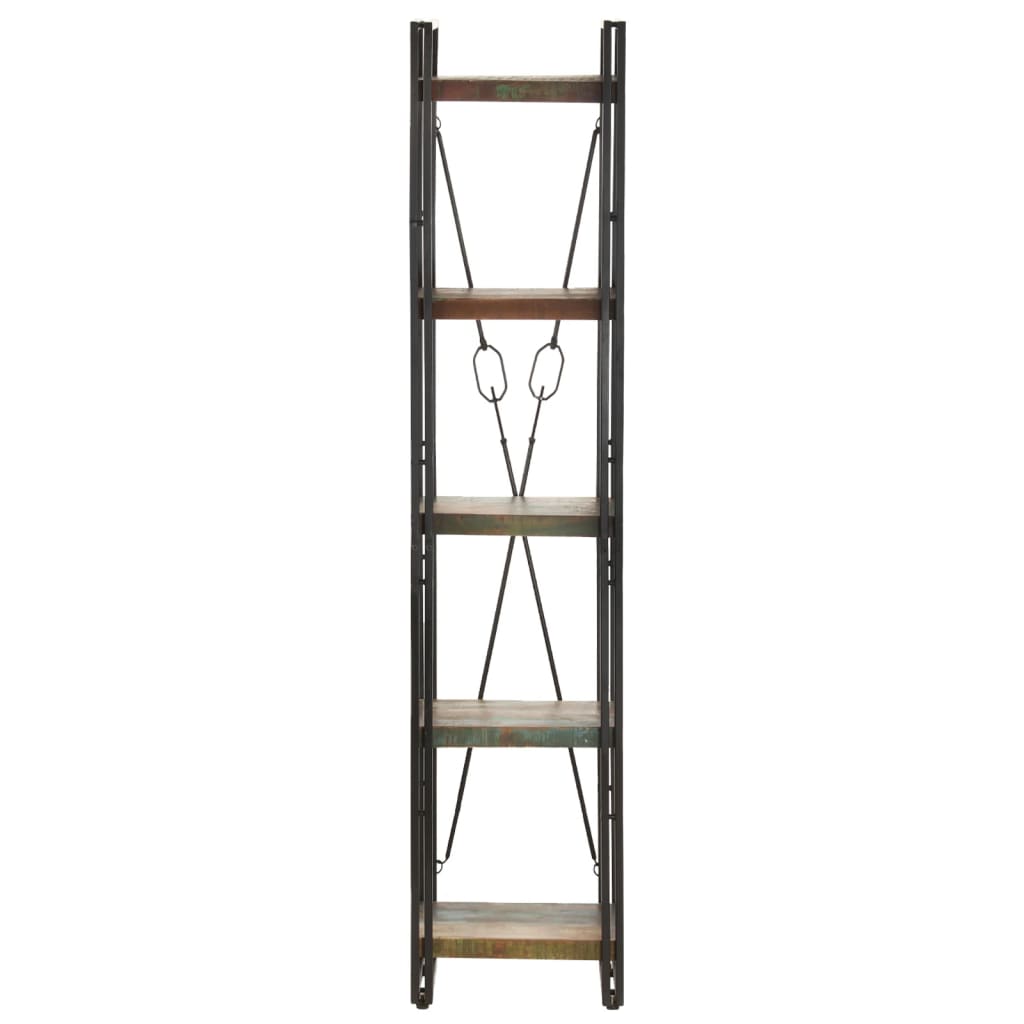 Boekenkast Met 5 Schappen Bruin 40 x 30 x 180 cm massief gerecycled hout