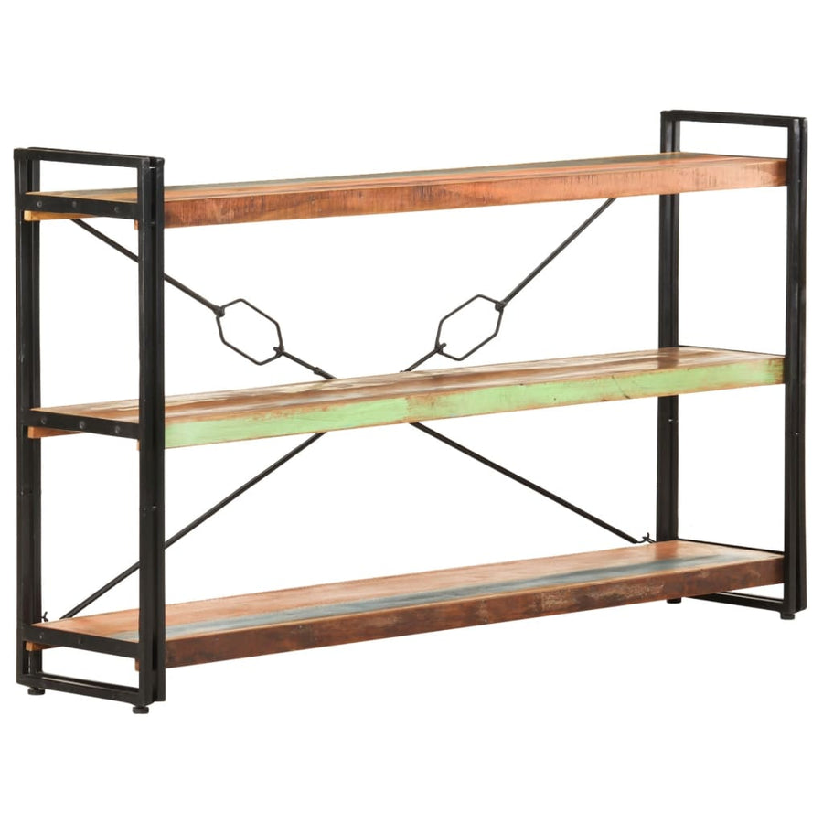 Boekenkast Met 3 Schappen 140X30X80 Cm Massief Gerecycled Hout 140 x 30 x 80 cm Bruin