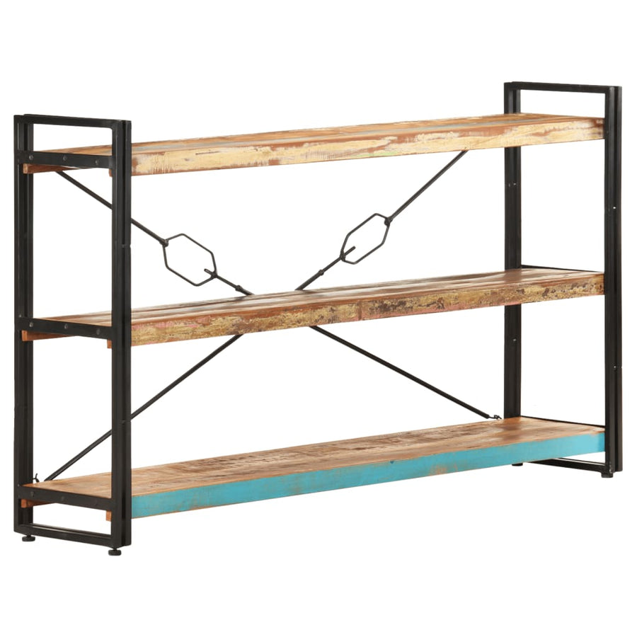 Boekenkast Met 3 Schappen 140X30X80 Cm Massief Gerecycled Hout 140 x 30 x 80 cm Bruin
