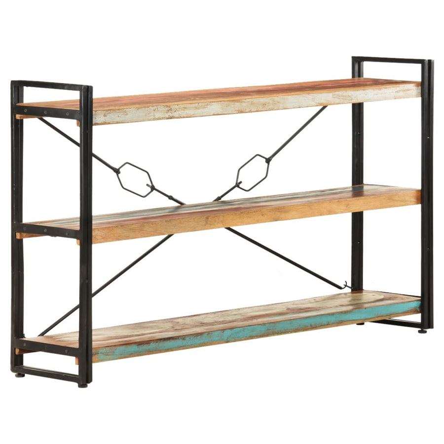 Boekenkast Met 3 Schappen 140X30X80 Cm Massief Gerecycled Hout 140 x 30 x 80 cm Bruin