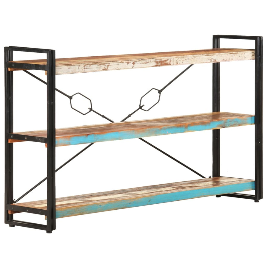 Boekenkast Met 3 Schappen 140X30X80 Cm Massief Gerecycled Hout 140 x 30 x 80 cm Bruin