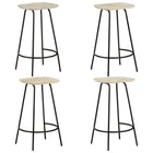 Barkruk massief mangohout 4 stuks 38x36x74 cm