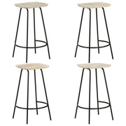 Barkruk massief mangohout 4 stuks 38x36x74 cm