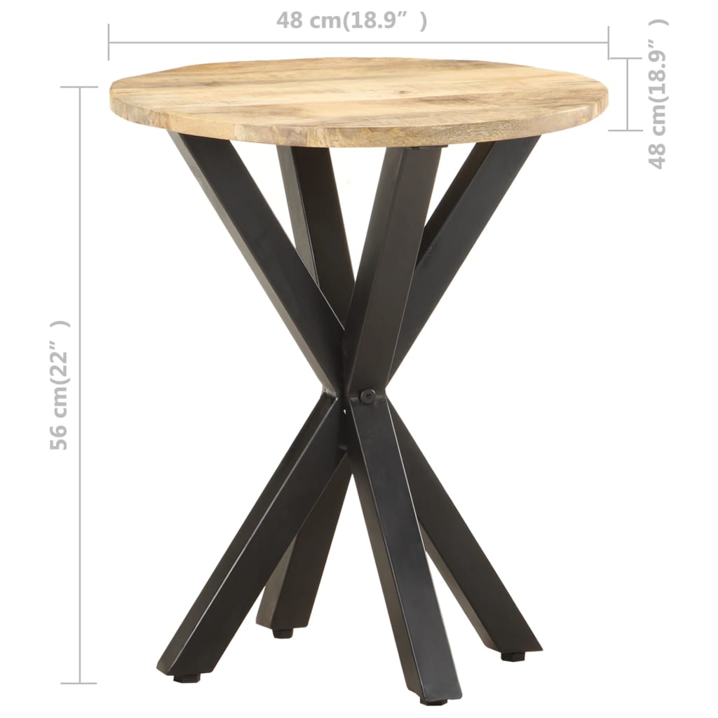 Bijzettafel 48X48X56 Cm Massief Mangohout 1