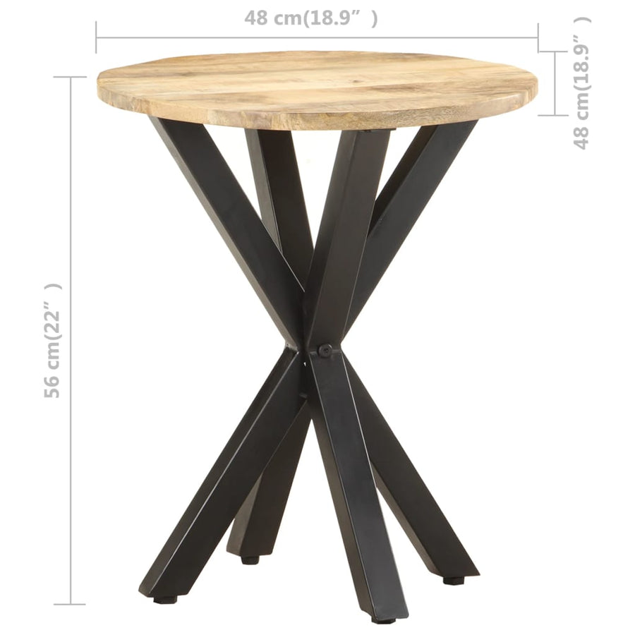 Bijzettafel 48X48X56 Cm Massief Mangohout 1
