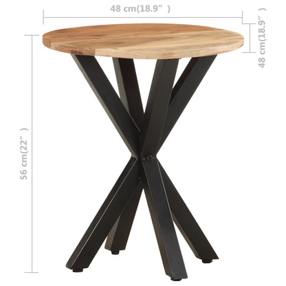 Bijzettafel 48X48X56 Cm Massief acaciahout