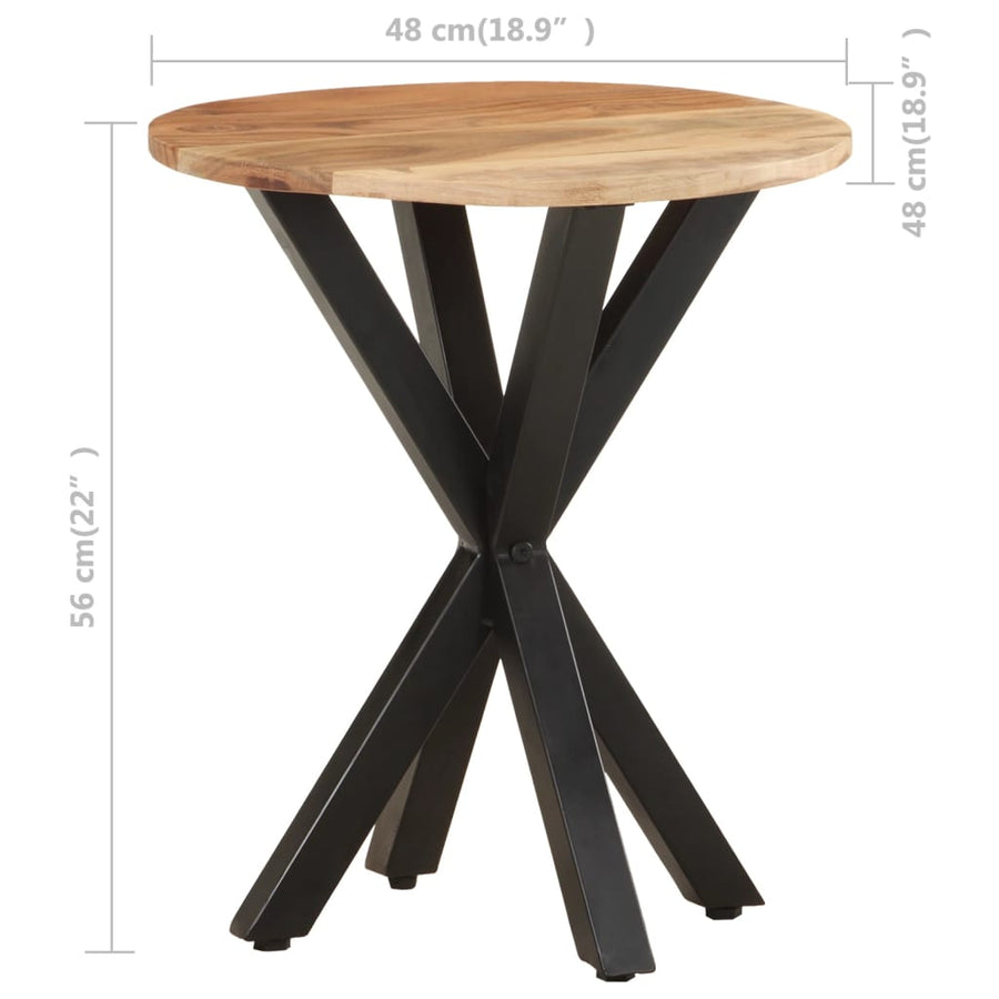 Bijzettafel 48X48X56 Cm Massief acaciahout