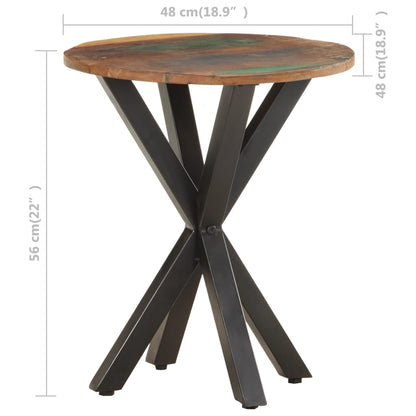 Bijzettafel 48X48X56 Cm massief gerecycled hout