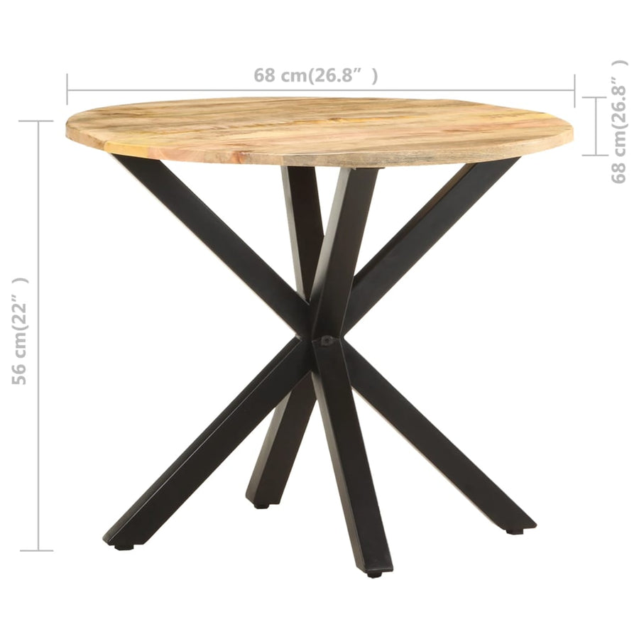 Bijzettafel 68X68X56 Cm massief mangohout
