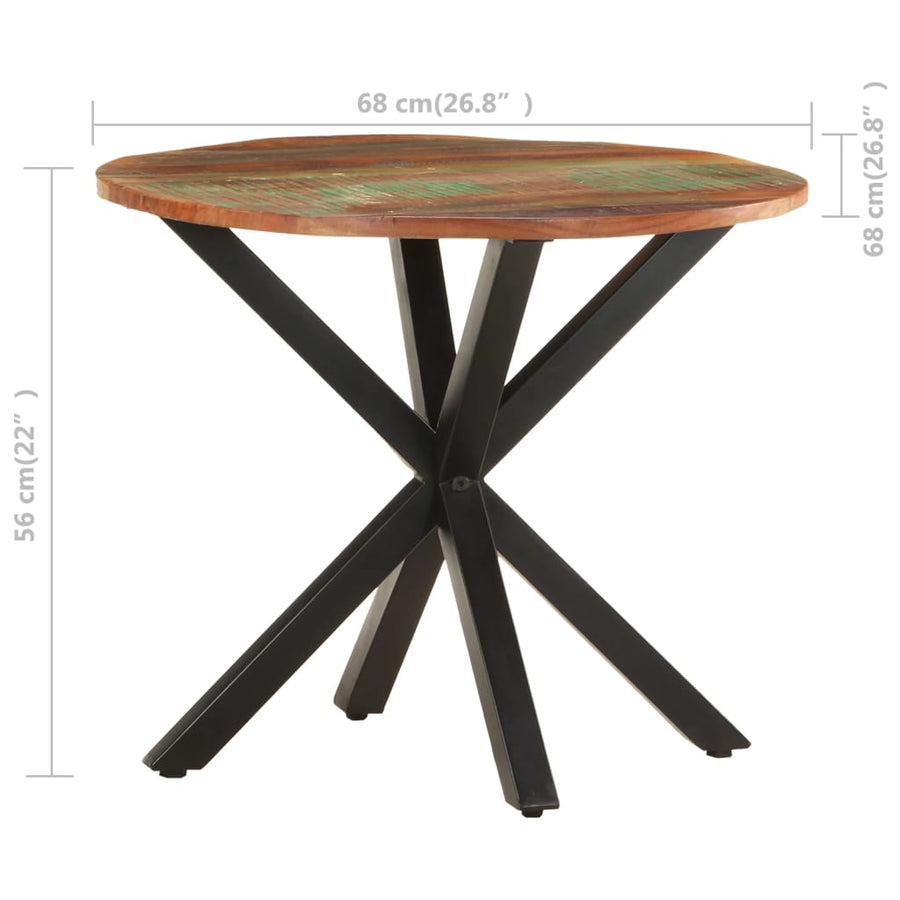 Bijzettafel 68X68X56 Cm massief gerecycled hout