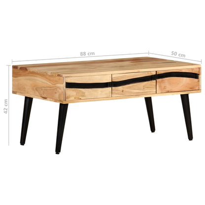 Salontafel 88X50X42 Cm Massief Acaciahout