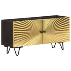 Tv-meubel 90x30x45 cm massief mangohout zwart