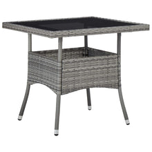 -Delige Tuinset Poly Rattan En Acaciahout 5 Grijs
