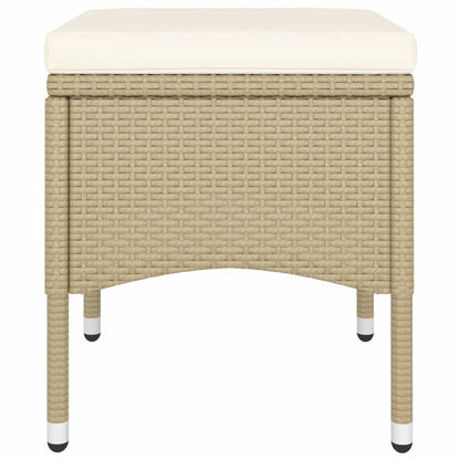 -Delige Loungeset Poly Rattan 5 Beige