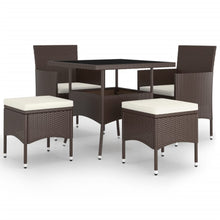 Loungeset poly rattan 5 Bruin