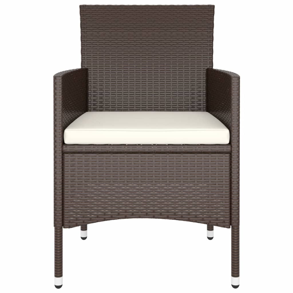 Loungeset poly rattan 5 Bruin
