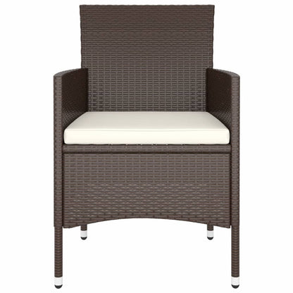 Loungeset poly rattan 5 Bruin