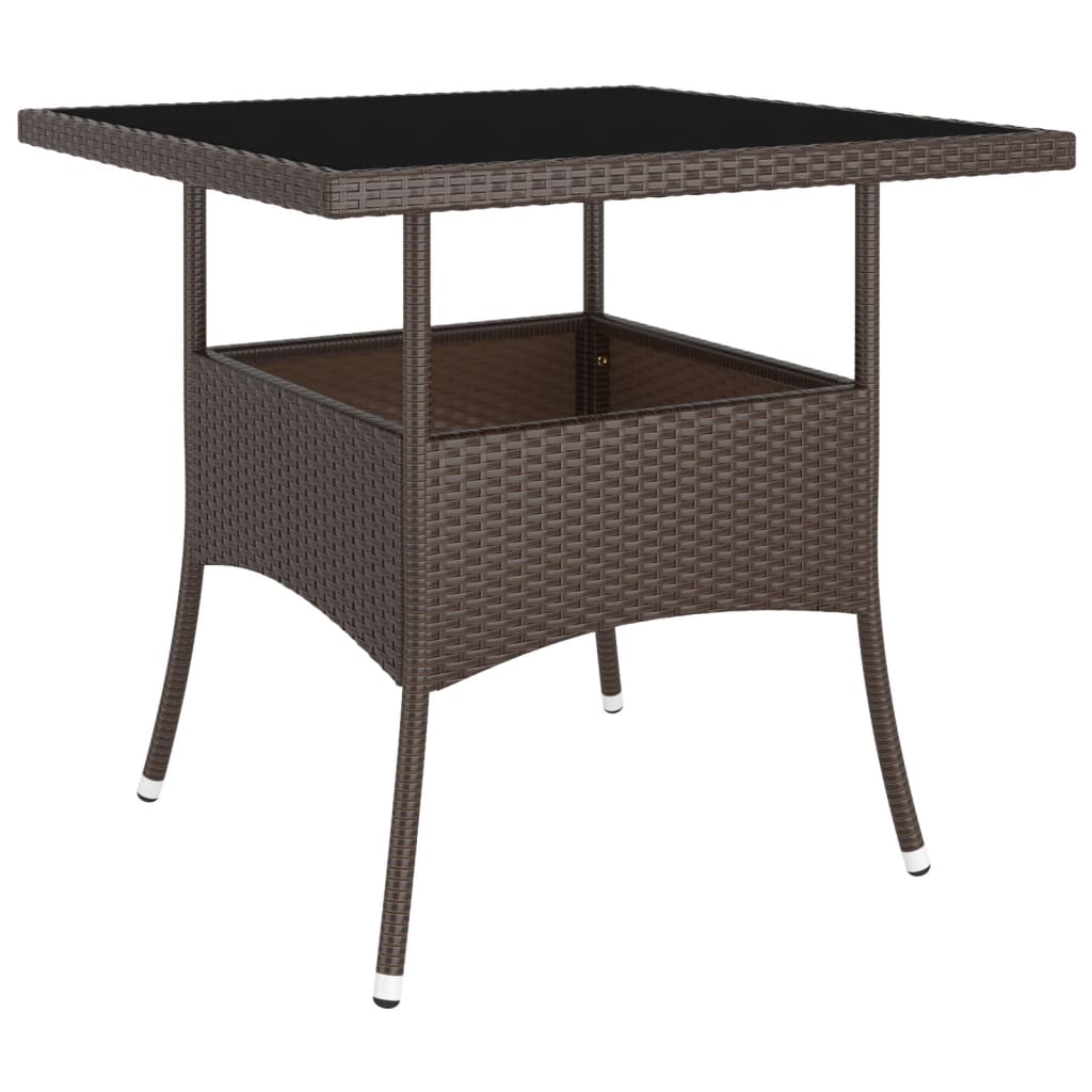 Loungeset poly rattan 5 Bruin