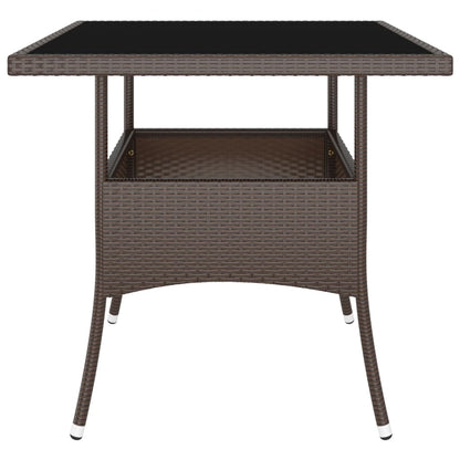 Loungeset poly rattan 5 Bruin