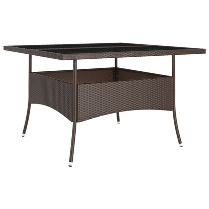 -Delige Tuinset Poly Rattan 9 Bruin