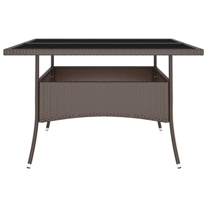 -Delige Tuinset Poly Rattan 9 Bruin