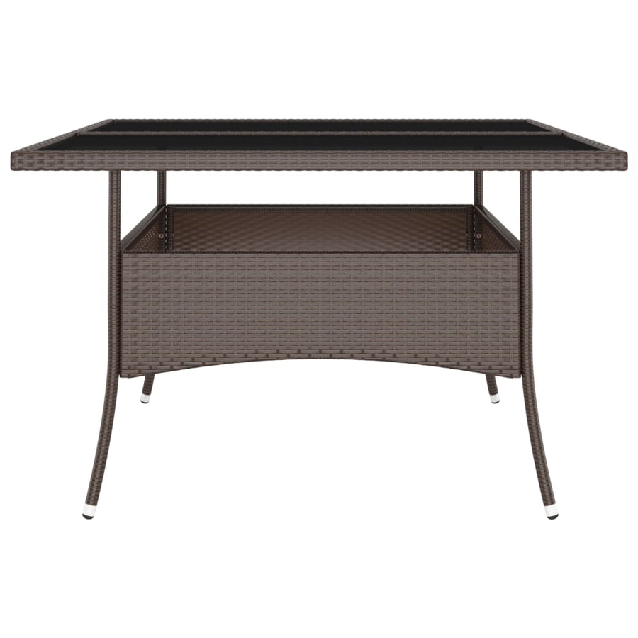-Delige Tuinset Poly Rattan 9 Bruin