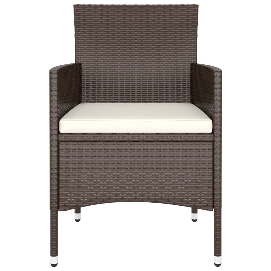 -Delige Tuinset Poly Rattan 9 Bruin