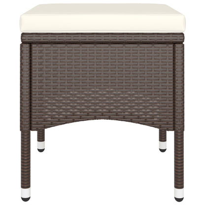 -Delige Tuinset Poly Rattan 9 Bruin