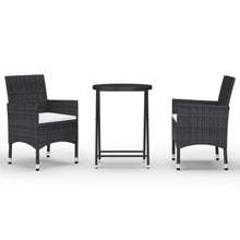 3-Delige Bistroset Poly Rattan En Gehard Glas 1