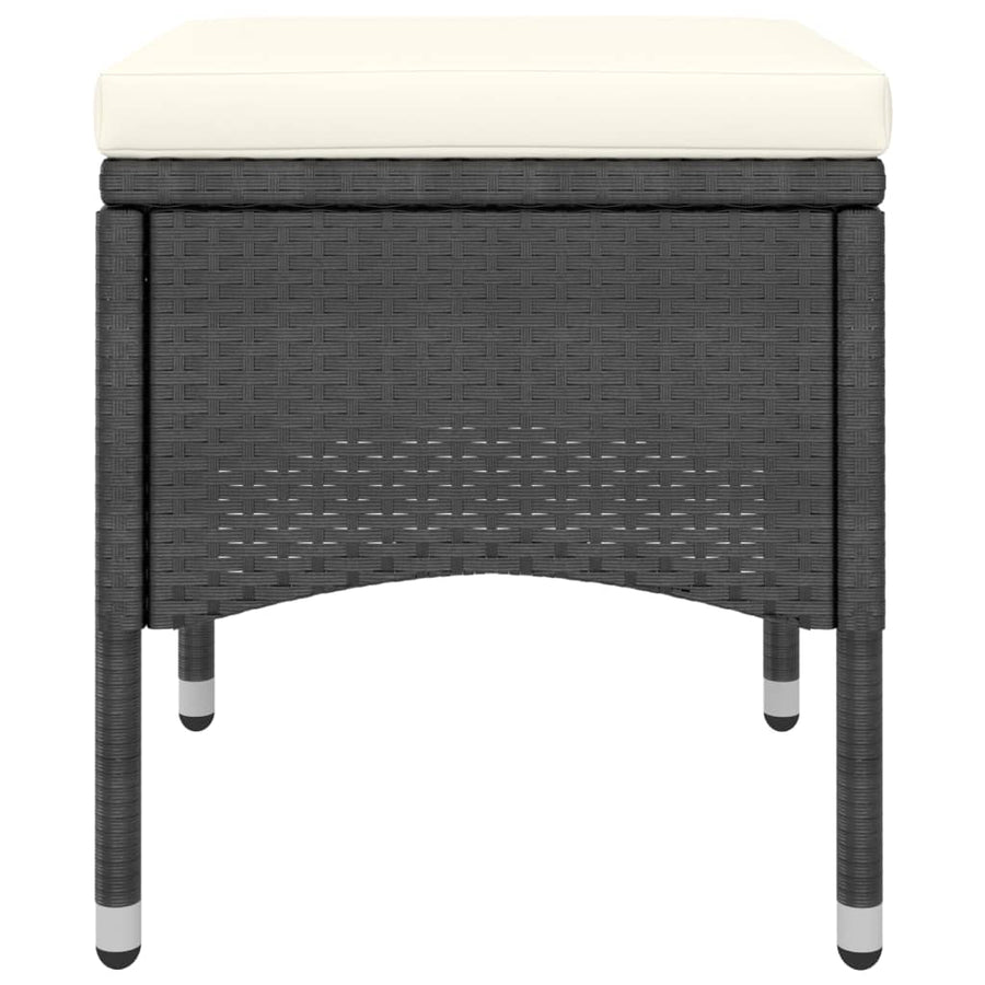 5-Delige Bistroset Poly Rattan En Gehard Glas 1