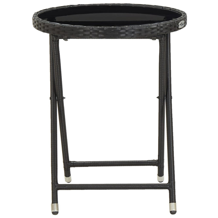 5-Delige Bistroset Poly Rattan En Gehard Glas 1