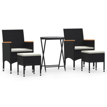 5-Delige Bistroset Poly Rattan En Gehard Glas 1
