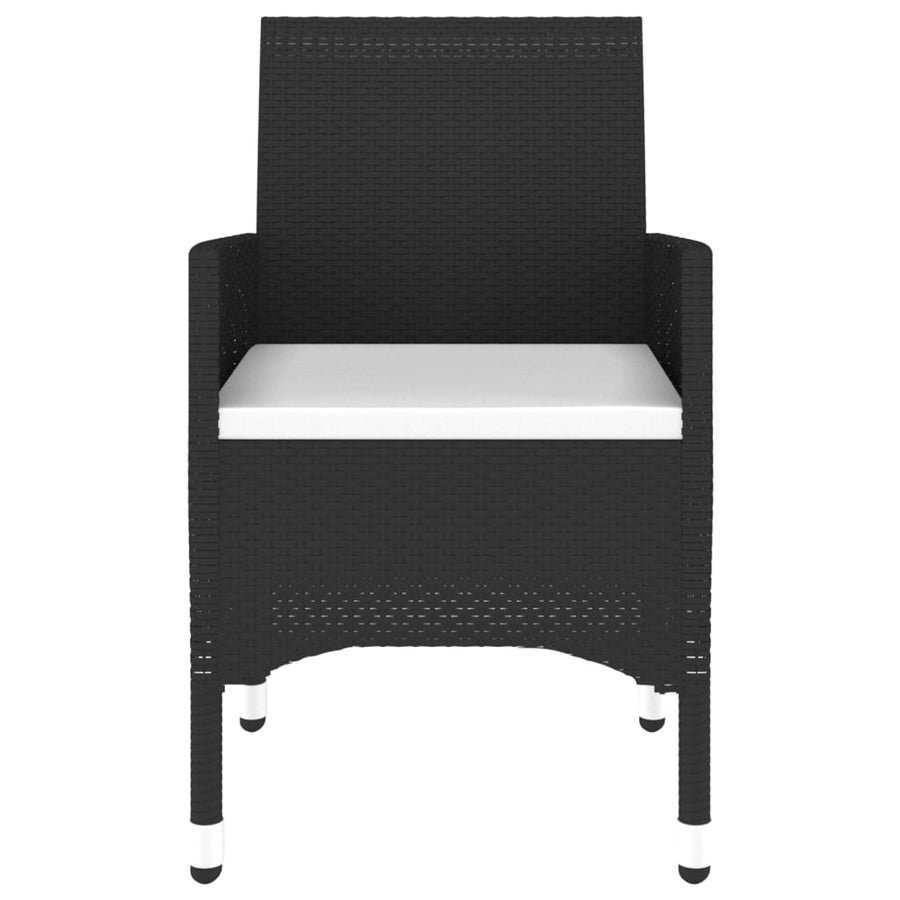3-Delige Tuinset Poly Rattan Zwart