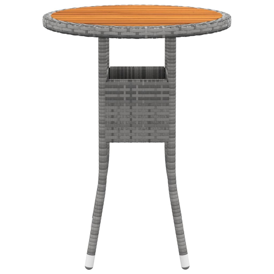 3-Delige Tuinset Poly Rattan Grijs