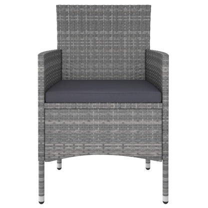5-Delige Loungeset Poly Rattan Grijs