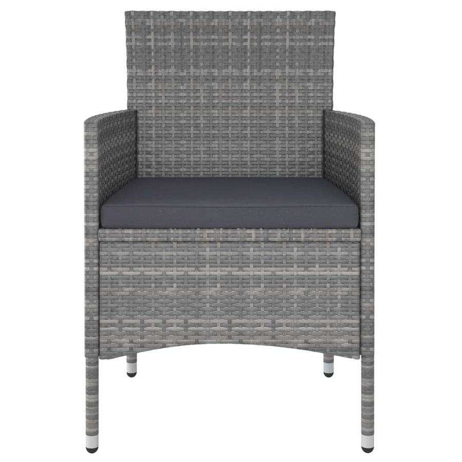 5-Delige Loungeset Poly Rattan Grijs