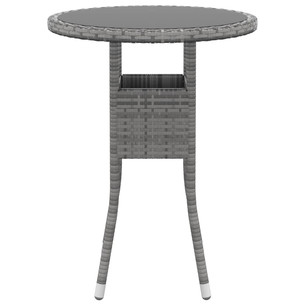 5-Delige Loungeset Poly Rattan Grijs