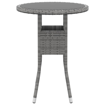 5-Delige Loungeset Poly Rattan Grijs