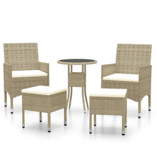 5-delige Loungeset poly rattan Beige