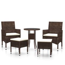5-delige Loungeset poly rattan Bruin