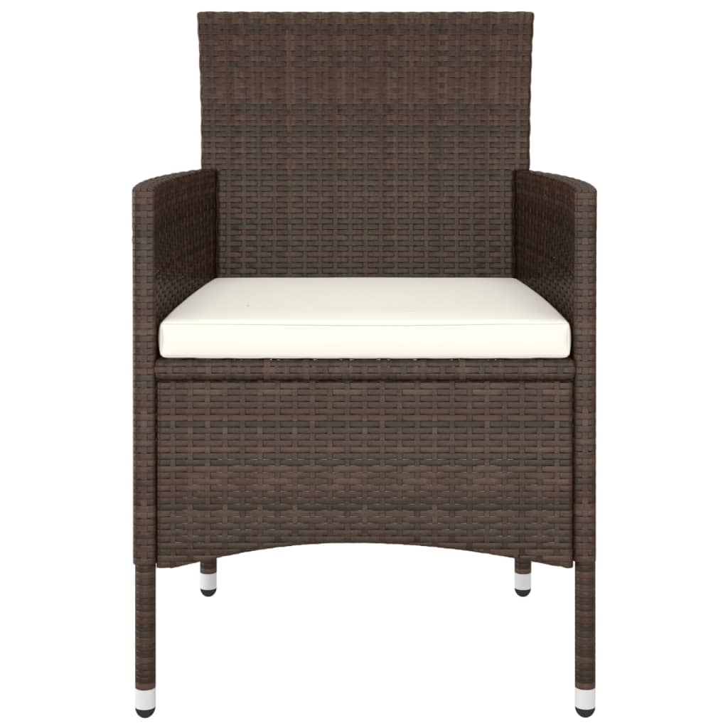 5-delige Loungeset poly rattan Bruin