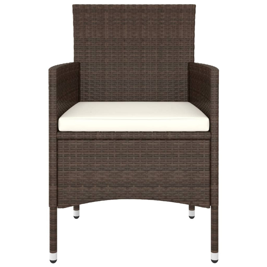 5-delige Loungeset poly rattan Bruin