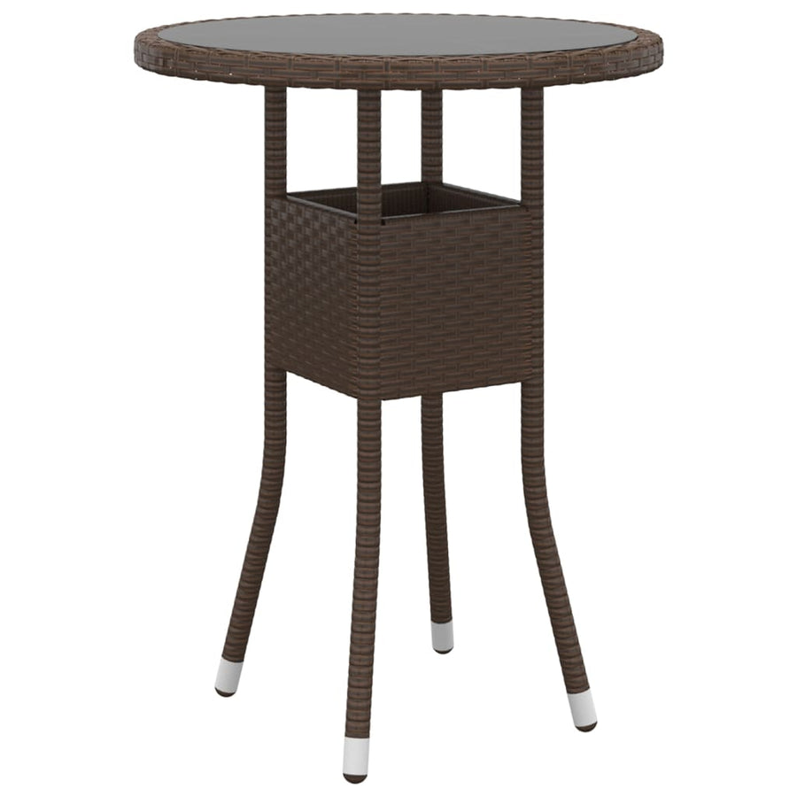5-delige Loungeset poly rattan Bruin